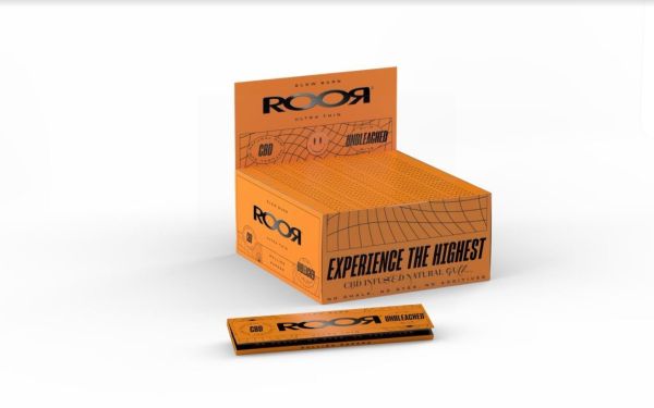 ROOR CBD Slow Burn Ultra Thin Unbleached Rolling Papers - Slim - Pack of 50 