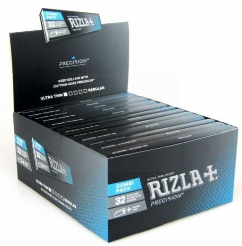 Rizla Precision 32 Combi Pack King Size Ultra Thin Cigarette Paper + Tips - Regular - Box of 24 Booklets