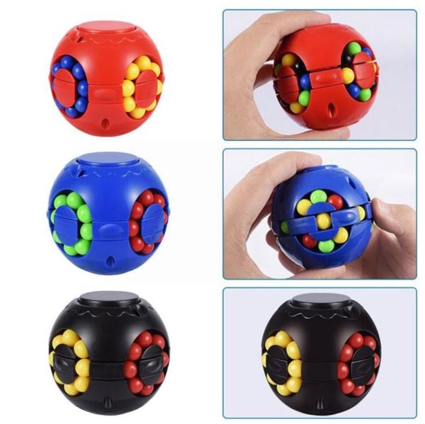 4GL Sensory Fidget Spinner Puzzle Ball Toy - 6cm - Colours May Vary