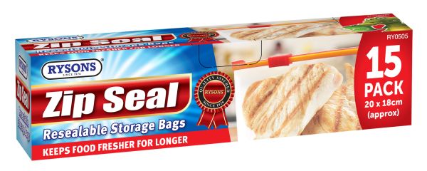 RYSONS SLIDER STORAGE BAGS 15 PC