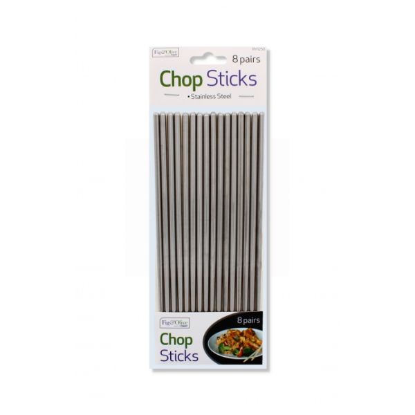 STAINLESS STEEL CHOP STICKS - PACK OF 8 PAIRS