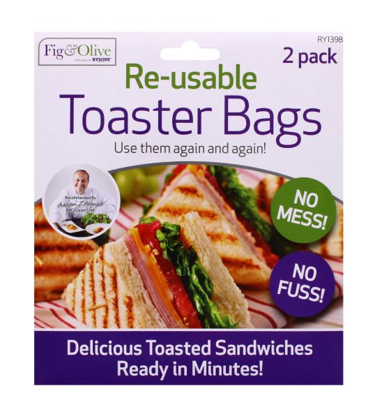 FIG & OLIVE RE-USABLE TOASTER BAGS 2 PACK