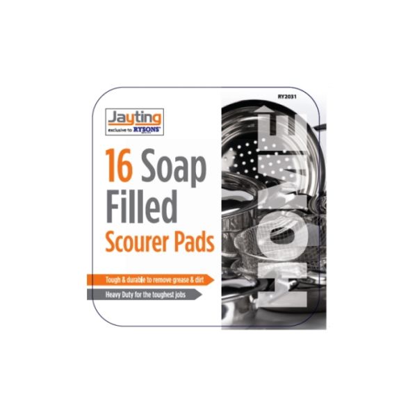 SOAP FILLED SCOURER PADS - PACK OF 16