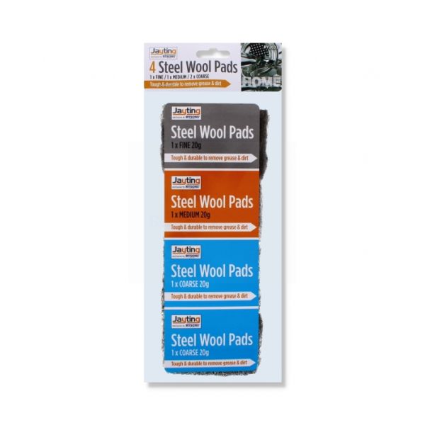 STEEL WOOL PADS 20G - MULTIPACK - PACK OF 4 
