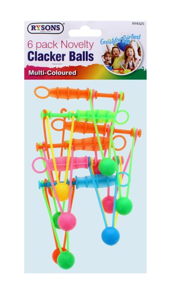 RYSONS NOVELTY CLACKER BALLS 6 PACK