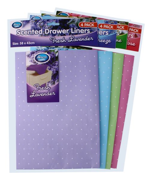 AIRESS SCENTED DRAWER LINERS 4 PACK