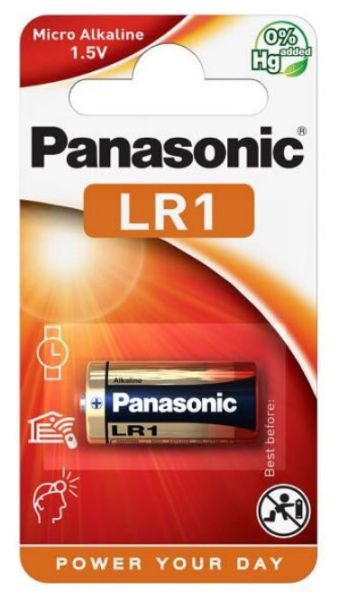 Panasonic LR1 Micro Alkaline Battery - Pack of 1