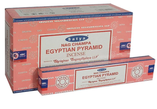 Satya Nag Champa Incense Sticks - Egyptian Pyramid - 15 grams - Pack of 12 