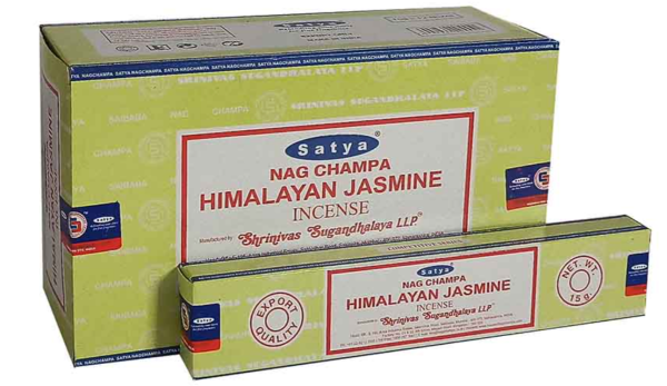 Satya Nag Champa Incense Sticks - Himalayan Jasmine - 15 grams - Pack of 12 