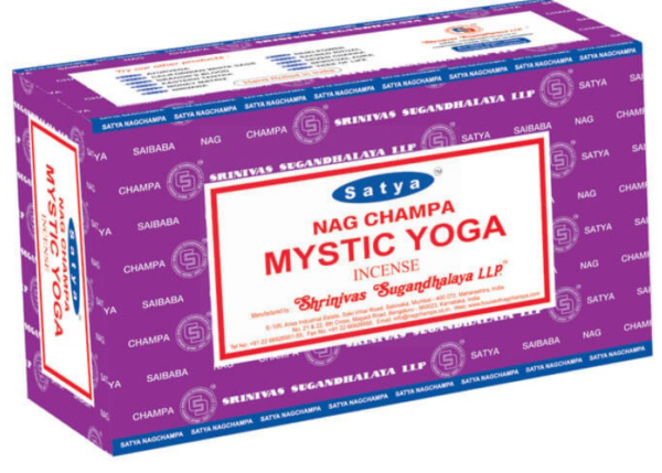 Satya Nag Champa Incense Sticks - Mystic Yoga - 15 grams - Pack of 12 
