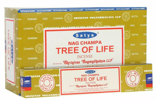 Satya Nag Champa Incense Sticks - Tree Of Life - 15 grams - Pack of 12 