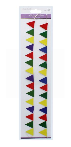 MINI PENNANT FLAGS BRIGHTS 2PACK