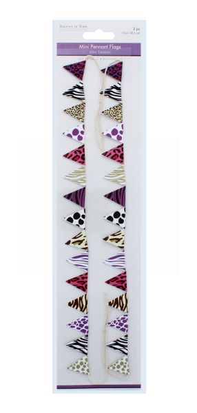 MINI PENNANT FLAGS SAFARI 2 PACK