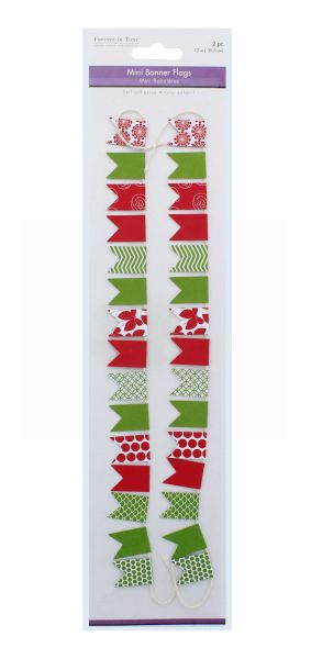 MINI PENNANT FLAGS GARDEN PARTY 2 PACK