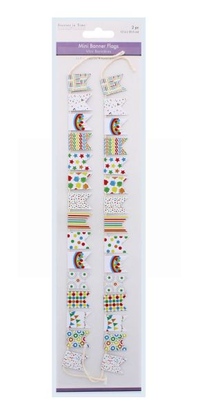 MINI PENNANT FLAGS FIESTA FUN 2 PACK