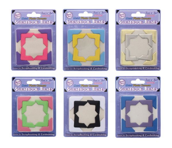 1IN METAL LOOK PHOTO CORNERS