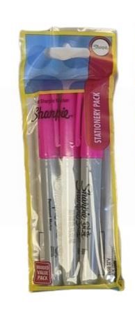 Sharpie Permanent Marker - Stationery Set - Pink - Pack of 3