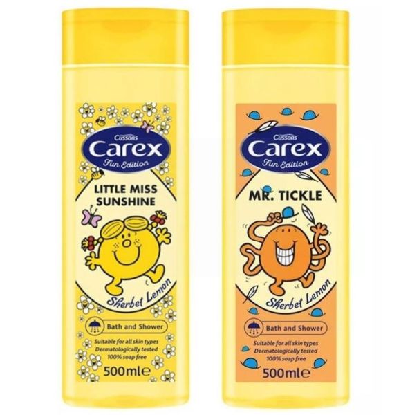 Cussons Carex Bath & Shower - Sherbet Lemon - Mr Tickle/Little Miss Sunshine - 500ml