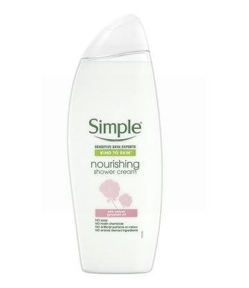 Simple Nourishing Shower Cream with Natural Geranium Oil - 500ml 