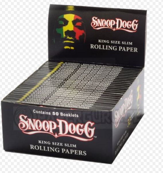 Snoop Dogg Cigarette Rolling Papers - King Size Slim - 33 Leaves Per Book - Pack Of 50 Booklets