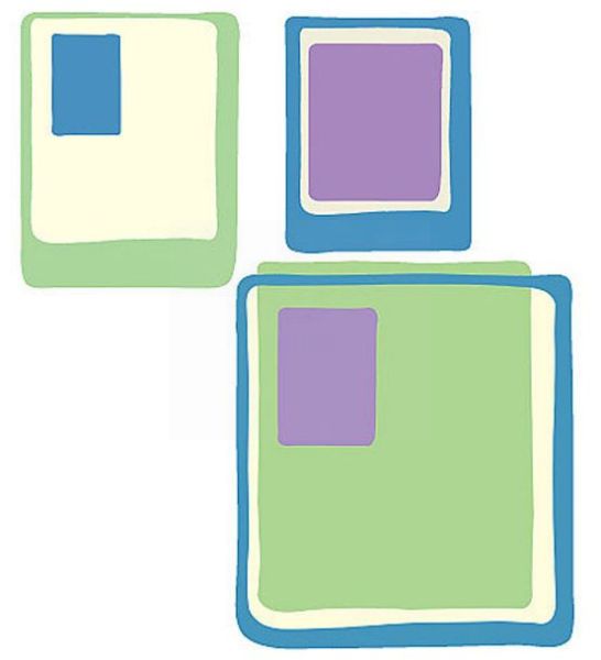 Wallies Cool Square Wallpaper Cutouts - Pack Of 25 
