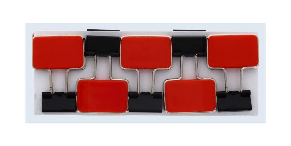 METAL BULLDOG CLIP WITH COLOURED GRIP