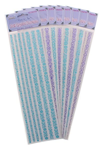 GLAMOUR FOIL CRYSTAL BORDERS STICKER