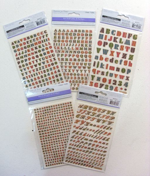 MINI KRAFT LETTERS & NUMBERS RETRO MEDLEY
