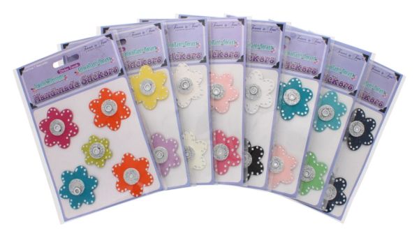 3D JEWELED BLOSSOM STICKERS ASSORTED