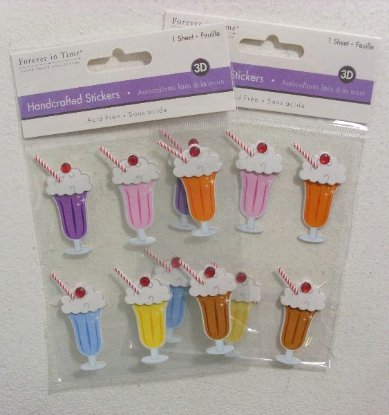 HANDCRAFTED STICKERS MILKSHAKE MEDLEY 3D