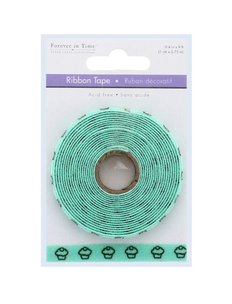 RIBBON TAPE  MINT CUPCAKE 1CMx2.75M