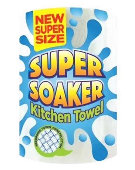 New Super Size Super Soaker Kitchen Roll / Towels - 2 Ply - Approx 200 Sheets
