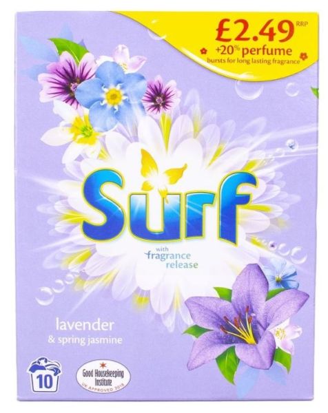 Surf Lavender & Spring Jasmine Biological Washing Powder with Fragrance Release - 650g - Price Marked £2.49