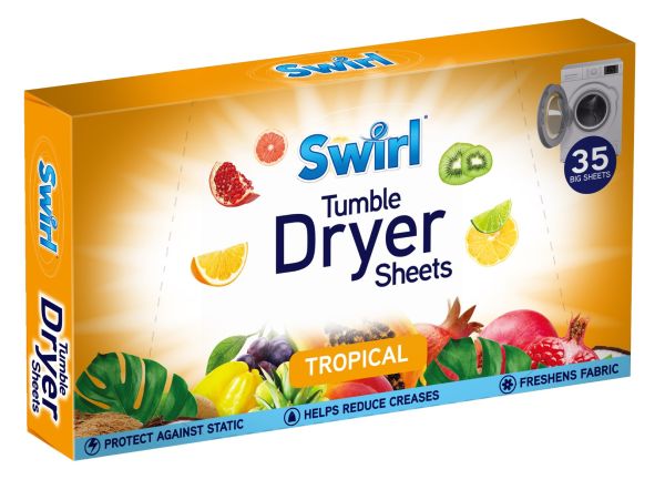 Swirl Tumble Dryer Sheets - Tropical - Pack of 35
