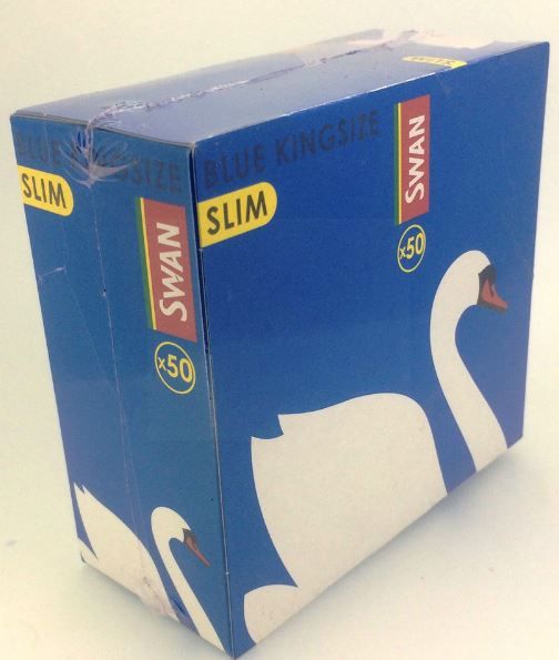 Swan Blue Kingsize Slim Cigarette Rolling Papers - Box Of 50 Booklets
