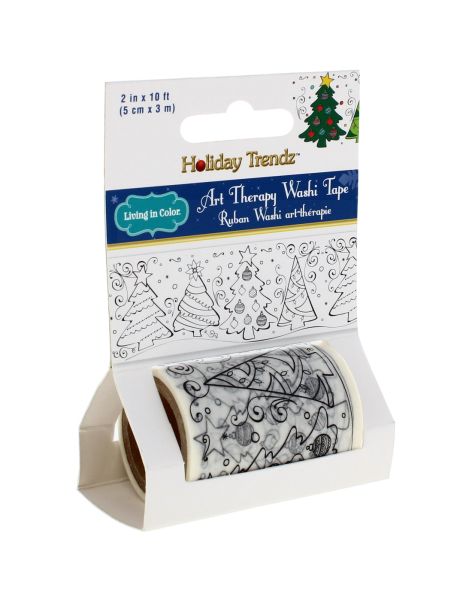 ART THERAPY WASHI TAPE CHRISTMAS TREES