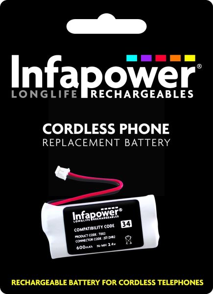 Infapower Cordless Phone Replacement Battery 2xAAA (34)
