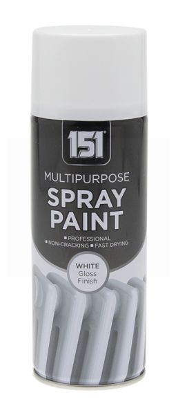 151 Multipurpose Spray Paint with Gloss Finish - White - 400ml