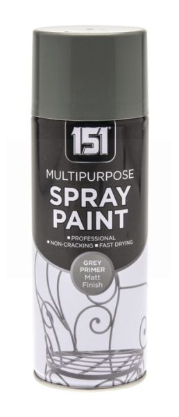 151 Multipurpose Spray Paint with Matt Finish - Grey Primer - 400ml