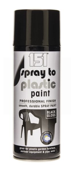 151 Spray to Plastic Paint with Professional Finish - Black Gloss - 400ml