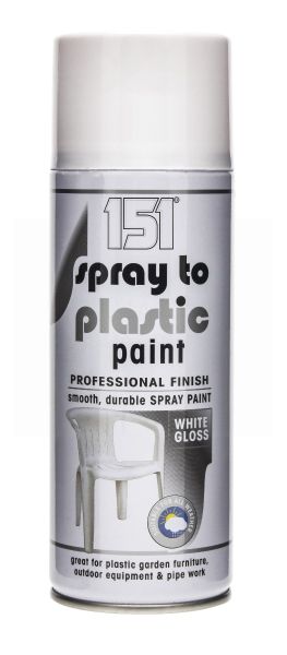 151 Spray to Plastic Paint with Professional Finish - White Gloss - 400ml