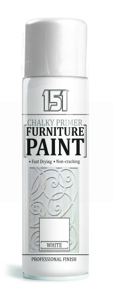 151 Chalky Primer Furniture Paint with Professional Finish - White Primer - 400ml
