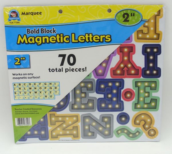 MARQUEE 2IN BOLD BLOCK MAGNETIC LETTERS 70PCS