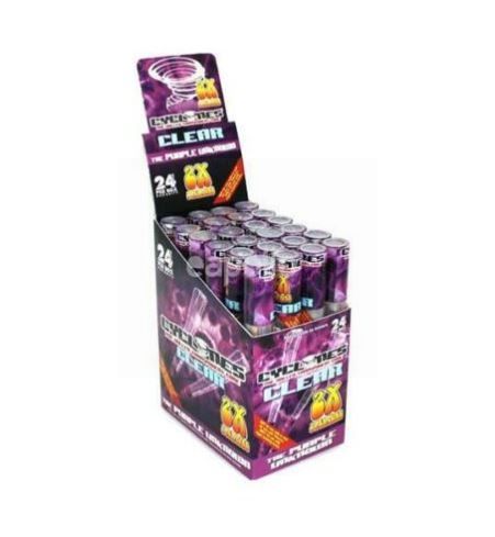 Cyclones Pre Rolled Transparent Cone - The Purple Unknown - Pack Of 24 x 2