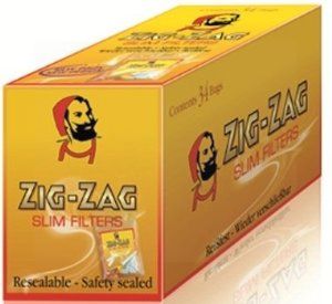 Zig Zag  Finest Quality Resealable Slim Filter Tips - Box Of 1500