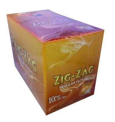 Zig Zag Resealable Finest Quality Regular Filter Tips - Box Of 1000
