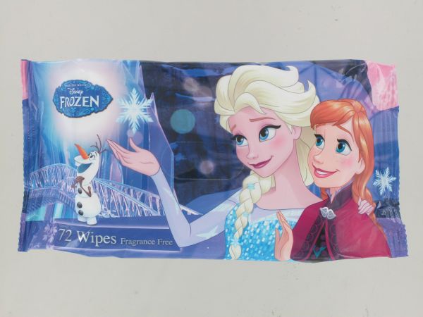 Disney Frozen Wet Wipes - Fragrance Free - Pack Of 72 - Exp 8/17