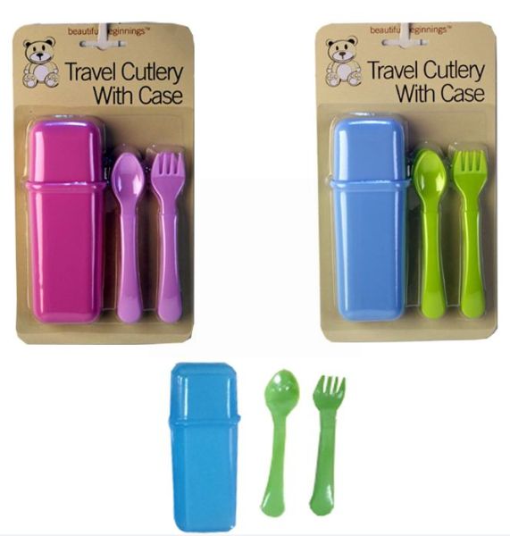 Travel Cutlery With Case - 2 Assorted Colours