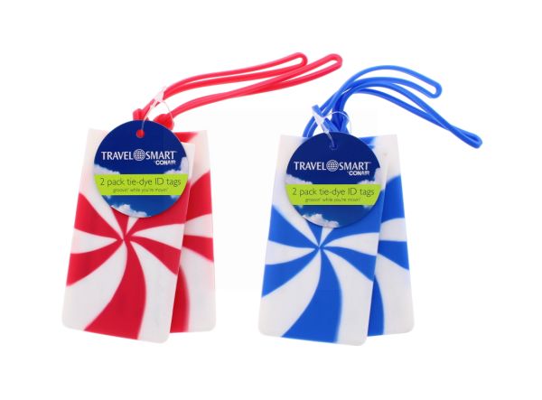 TRAVEL SMART LUGGAGE TAGS TIE DYE 2 PACK
