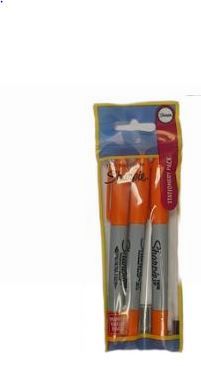 Sharpie Ultra Fine Permanent Marker - Stationery Set - Twin Tip - Orange - Pack of 3